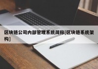 区块链公司内部管理系统简称[区块链系统架构]